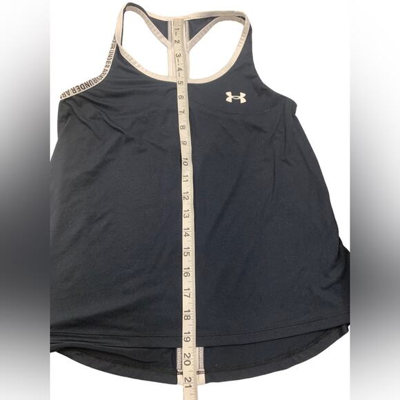 Under Armour Racerback Tank Top Activewear Running Black Size Small - Picture 5 of 5